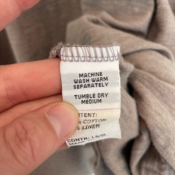 Cut Loose Linen Blend Midi Dress Womens Large Tank A-Line Pockets Lagenlook Brwn - Picture 9 of 12